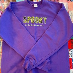 Hanes Purple Spooky Season Sweatshirt